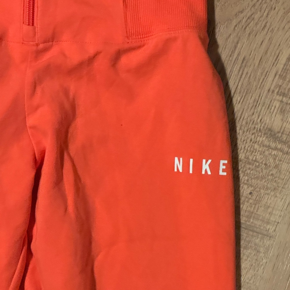 Nike Sportswear Essential Mesh Legging Jogger Pants Orange White Size M - Picture 6 of 8